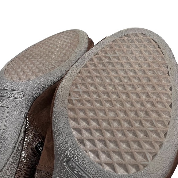 AEROSOLES Brown Animal Print Slingback Heels Women's Size 8 - Picture 15 of 16